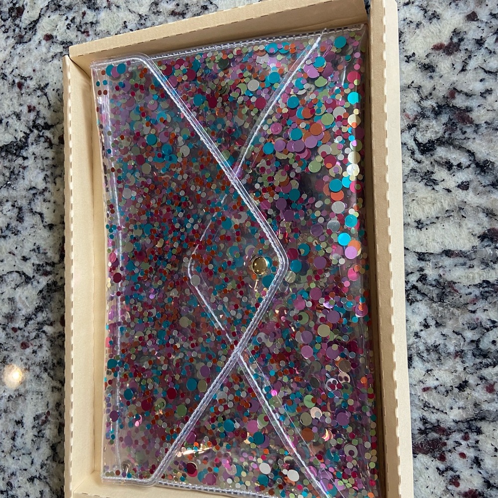 Colorful Confetti Envelope Clutch